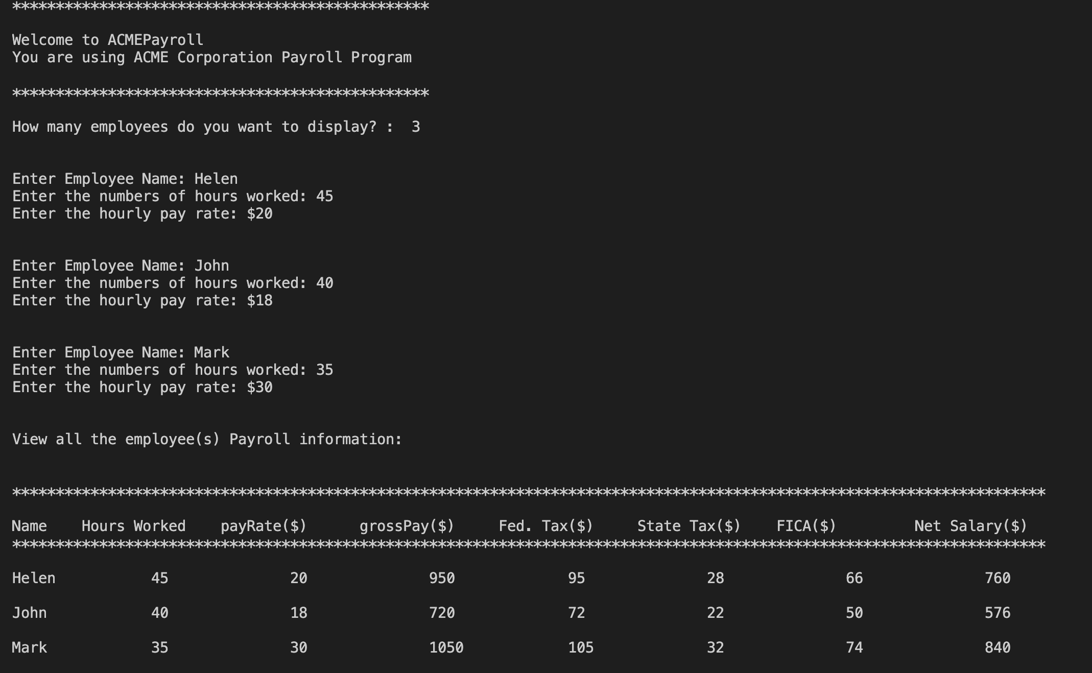 python payroll